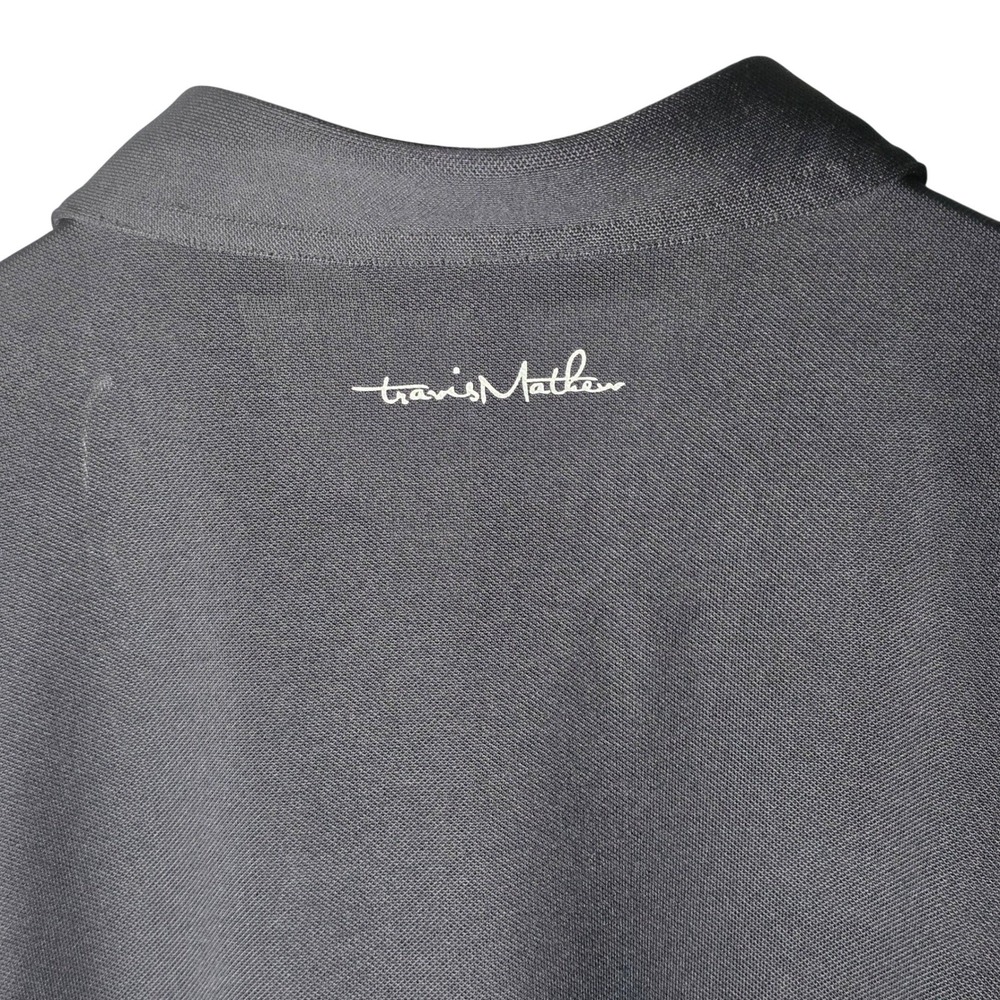 TravisMathew Polo Shirt Men XL Charcoal Grey GSK Logo Performance Golf - Picture 5 of 15